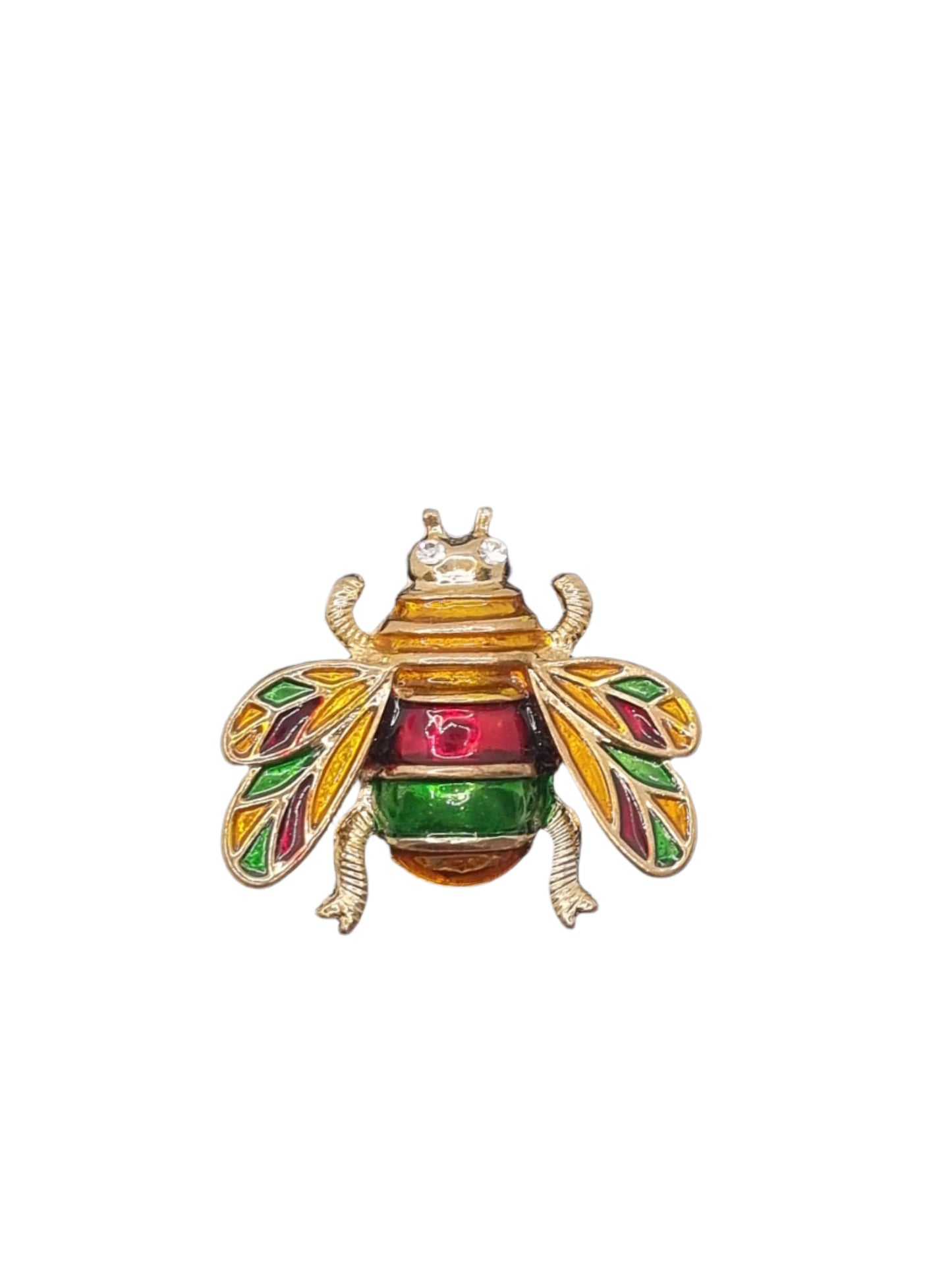 European Glass Christmas ornament of a Colourful Enamel Beetle | Brooch IV