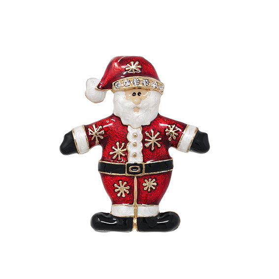 European Glass Christmas ornament of a Santa Clause | Brooch V