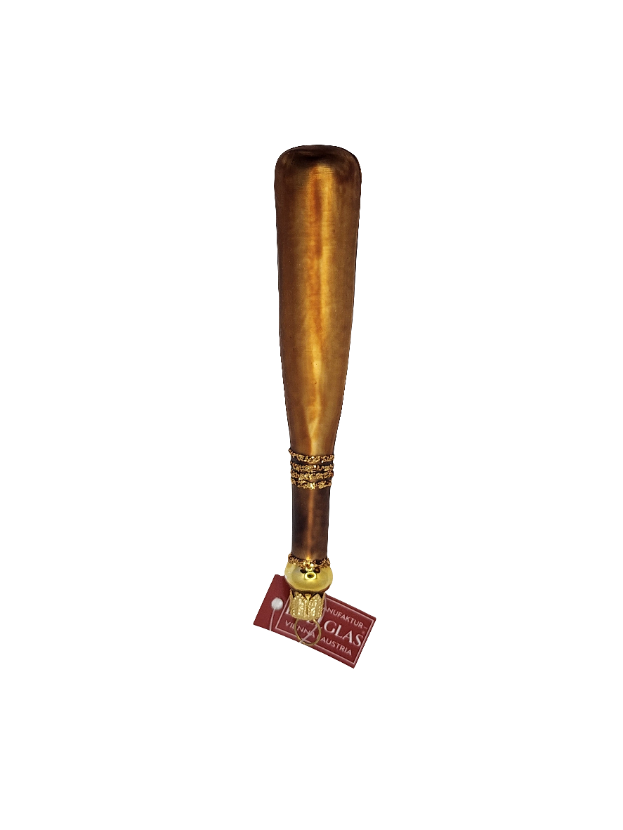 European Glass Christmas ornament of a Baseball Bat (0)