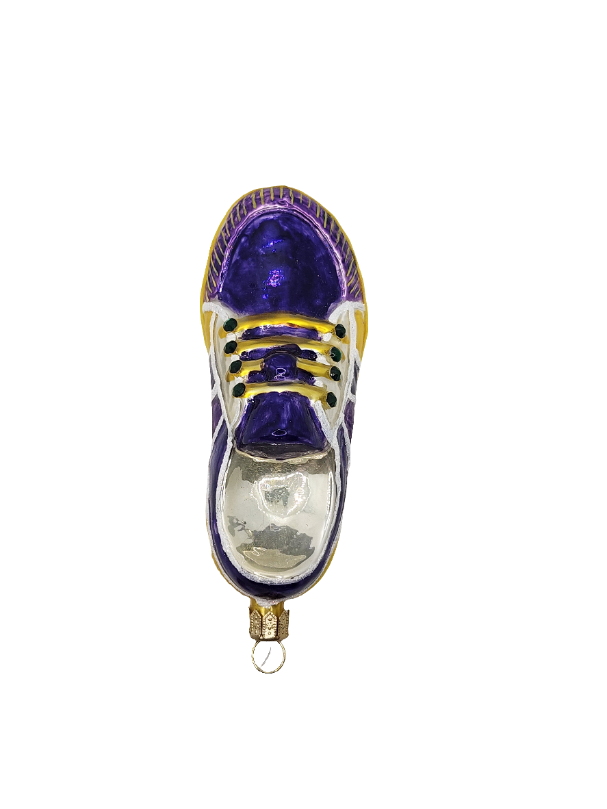European Glass Christmas ornament of a Shoe sneaker (Q)