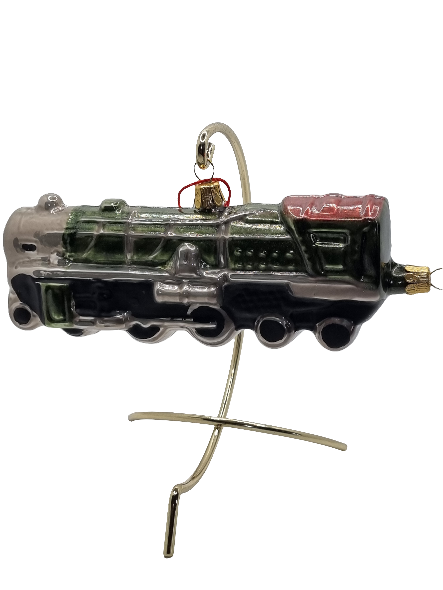 European Glass Christmas ornament of a Train (U)