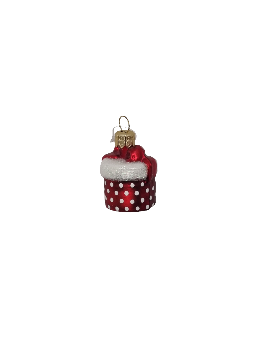 European Glass Christmas ornament of a Present/Gift (J)