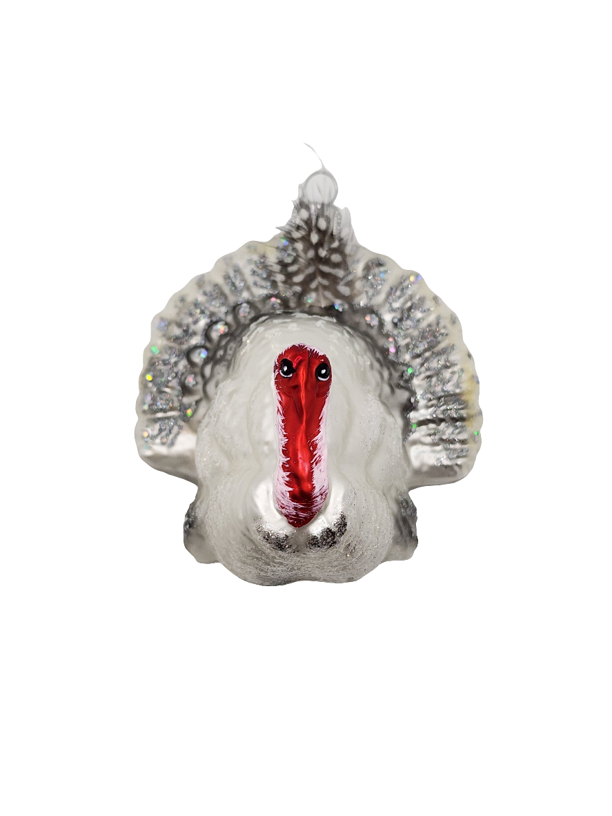 European Glass Christmas ornament of a Turkey (S)