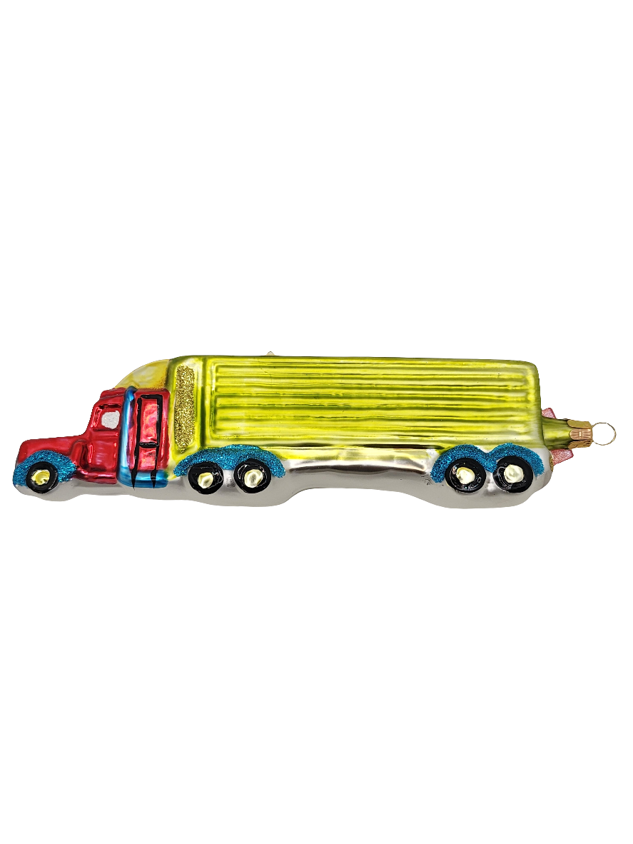 European Glass Christmas ornament of a Truck (S)