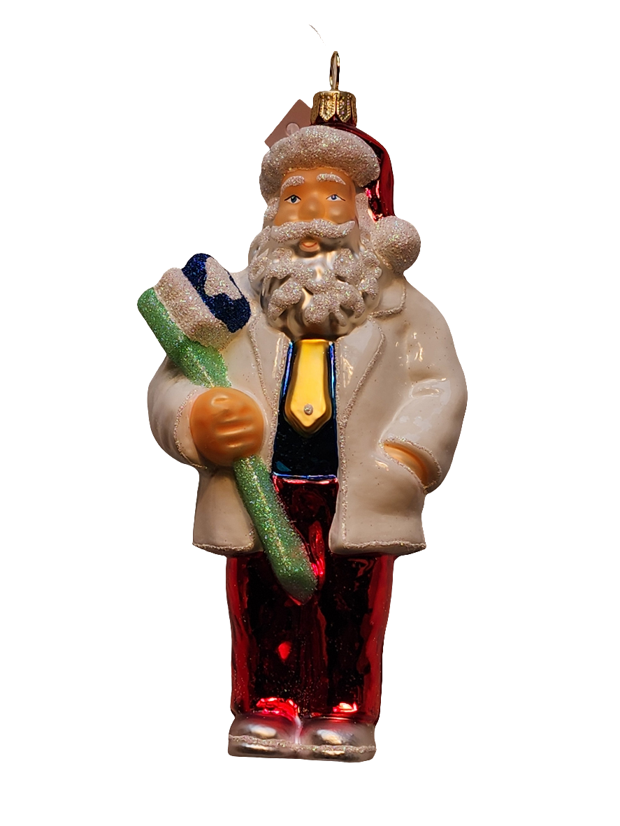 European Glass Christmas ornament of a Santa Dentist (V)