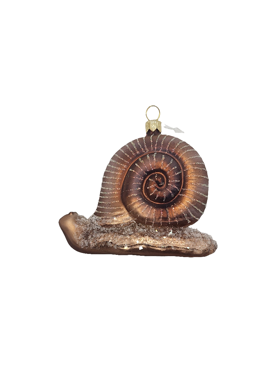 European Glass Christmas ornament of a Snail (V)