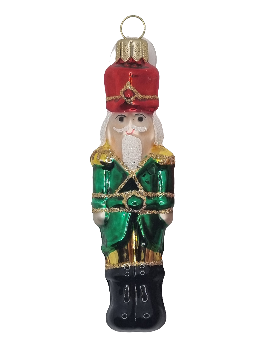 European Glass Christmas ornament of a Nutcracker (F)