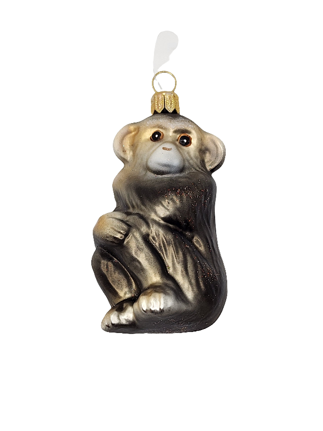 European Glass Christmas ornament of a Monkey (S)
