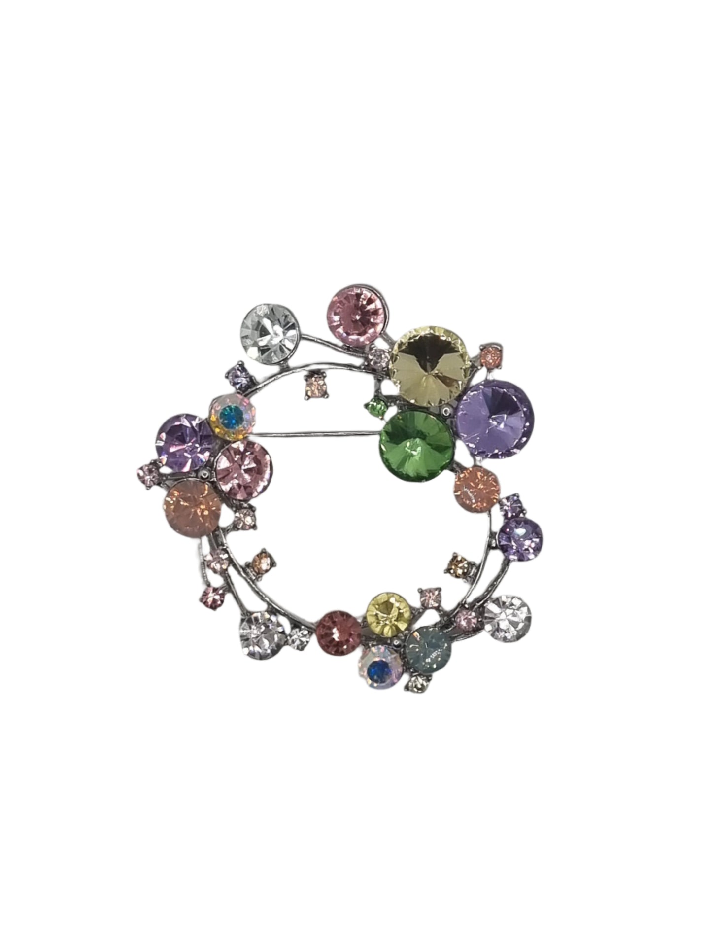 European Glass Christmas ornament of a Colourful Circle | Brooch VII