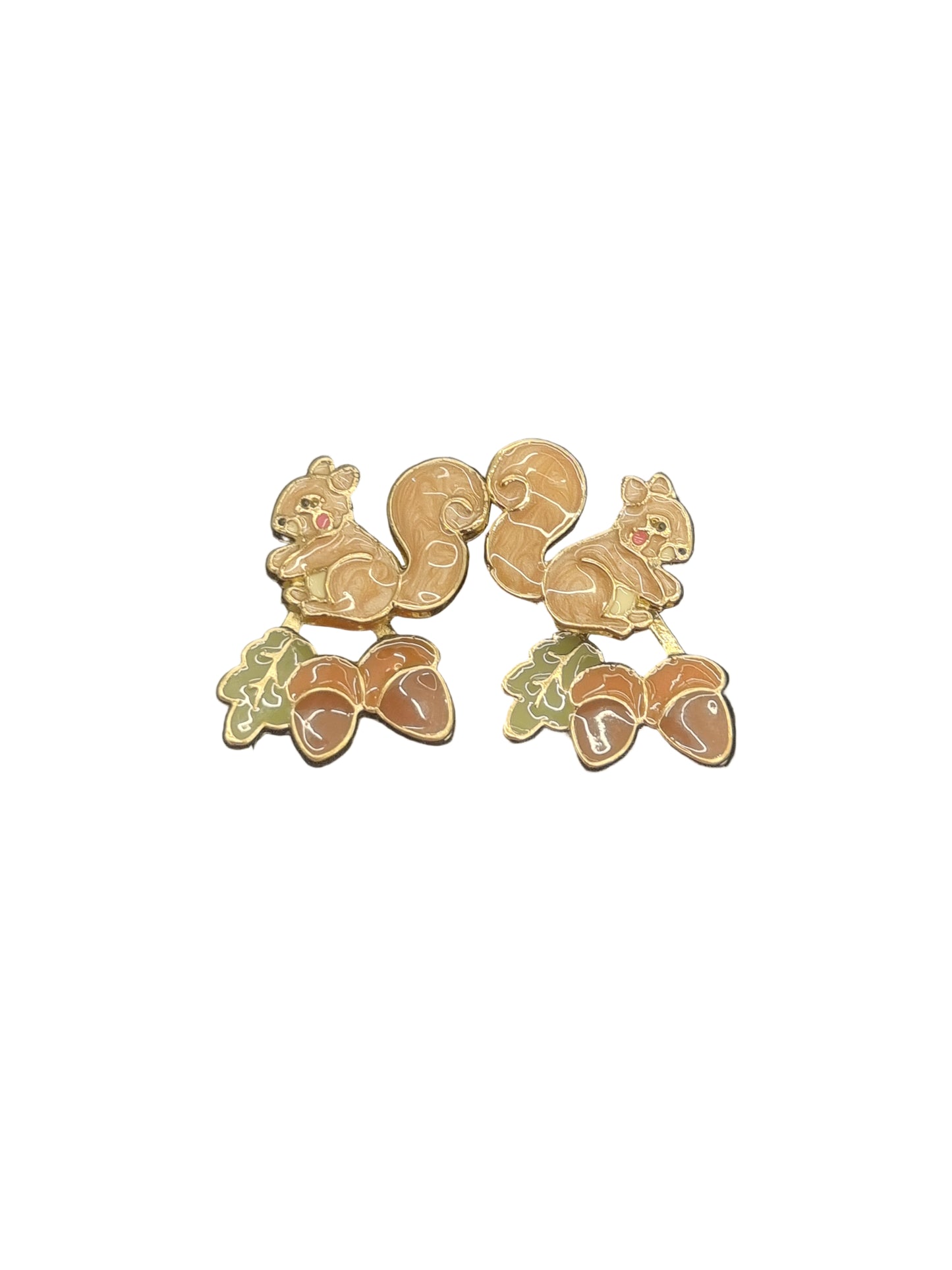 Squirrel with Acorn Backing | Earrings