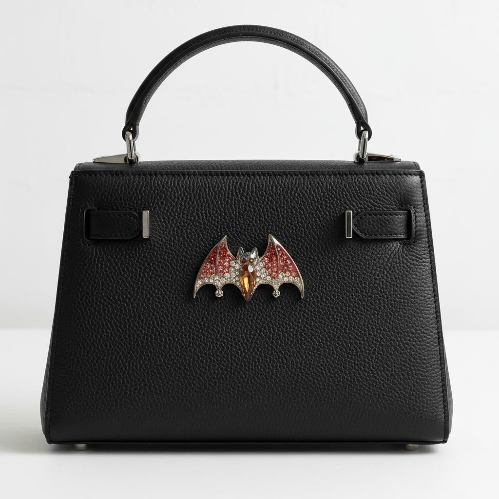 Pink Crystal Bat | Brooch V