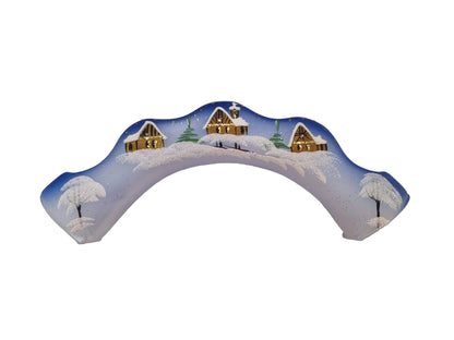 Glass Arch Four Candle Holder