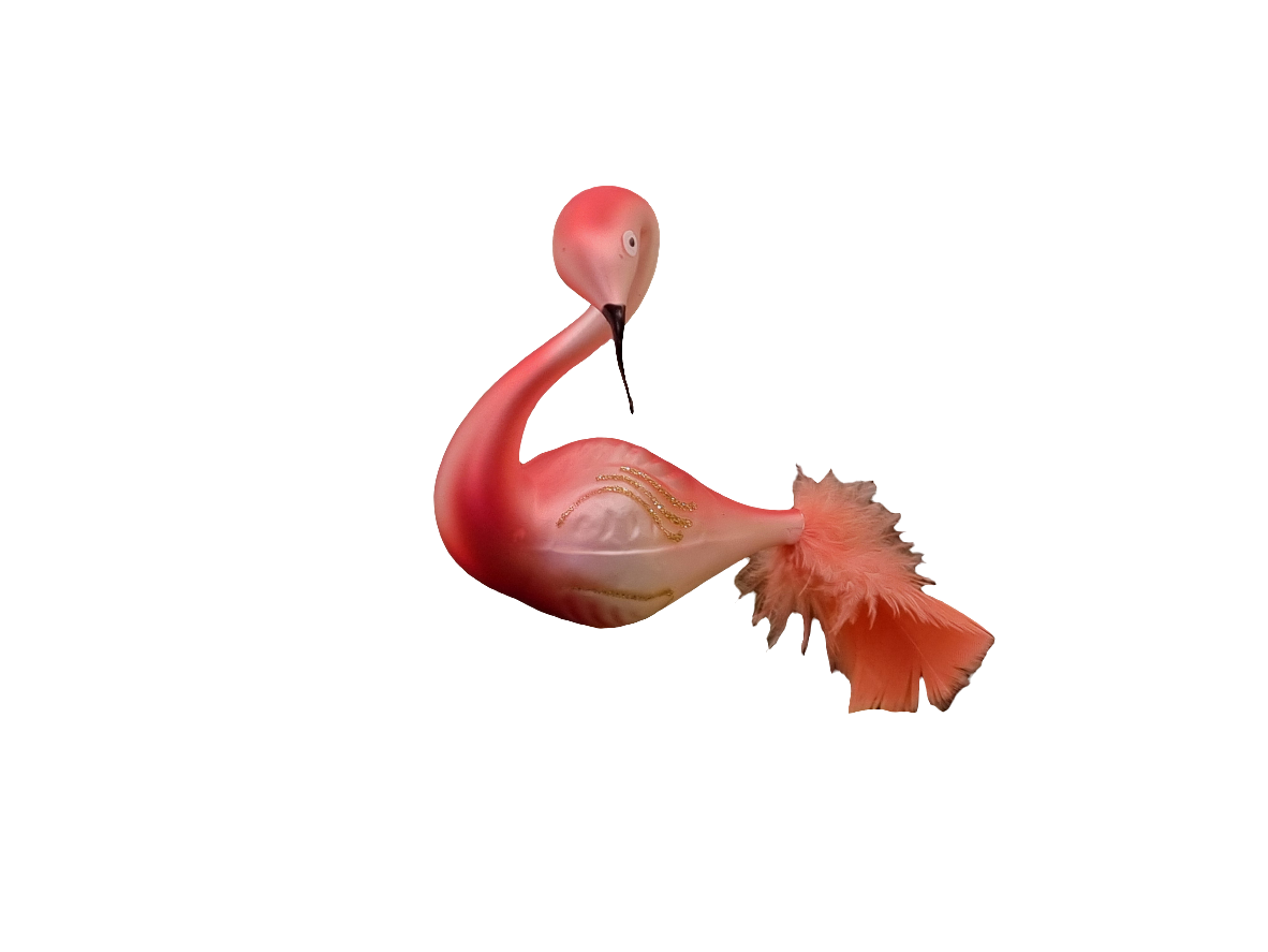 European Glass Christmas ornament of a Birds on Clip (J) | Swan