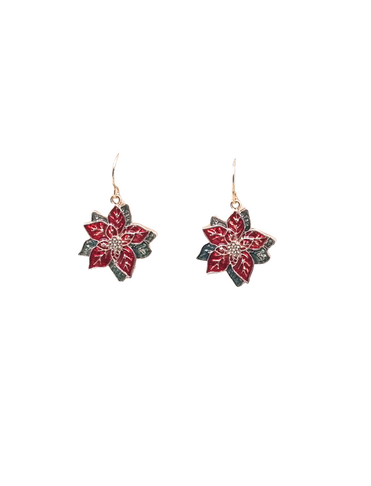 Flowers Poinsettia | Earrings