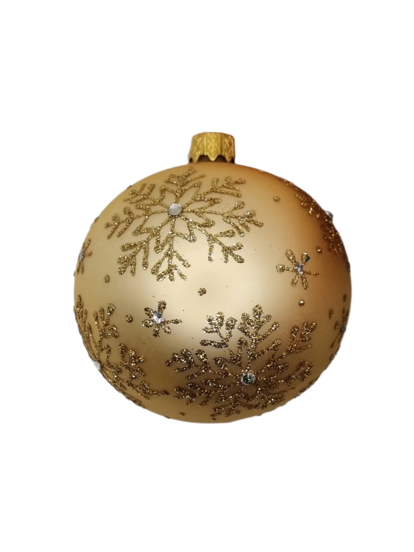 European Glass Christmas ornament of a Bauble | Gold Assorted (K)