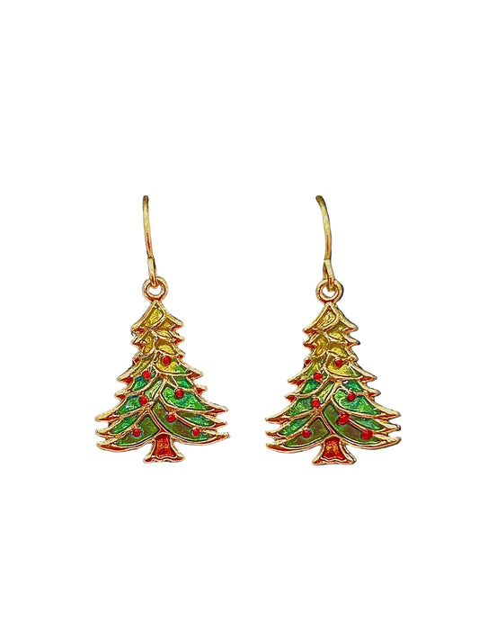 Christmas tree earrings 