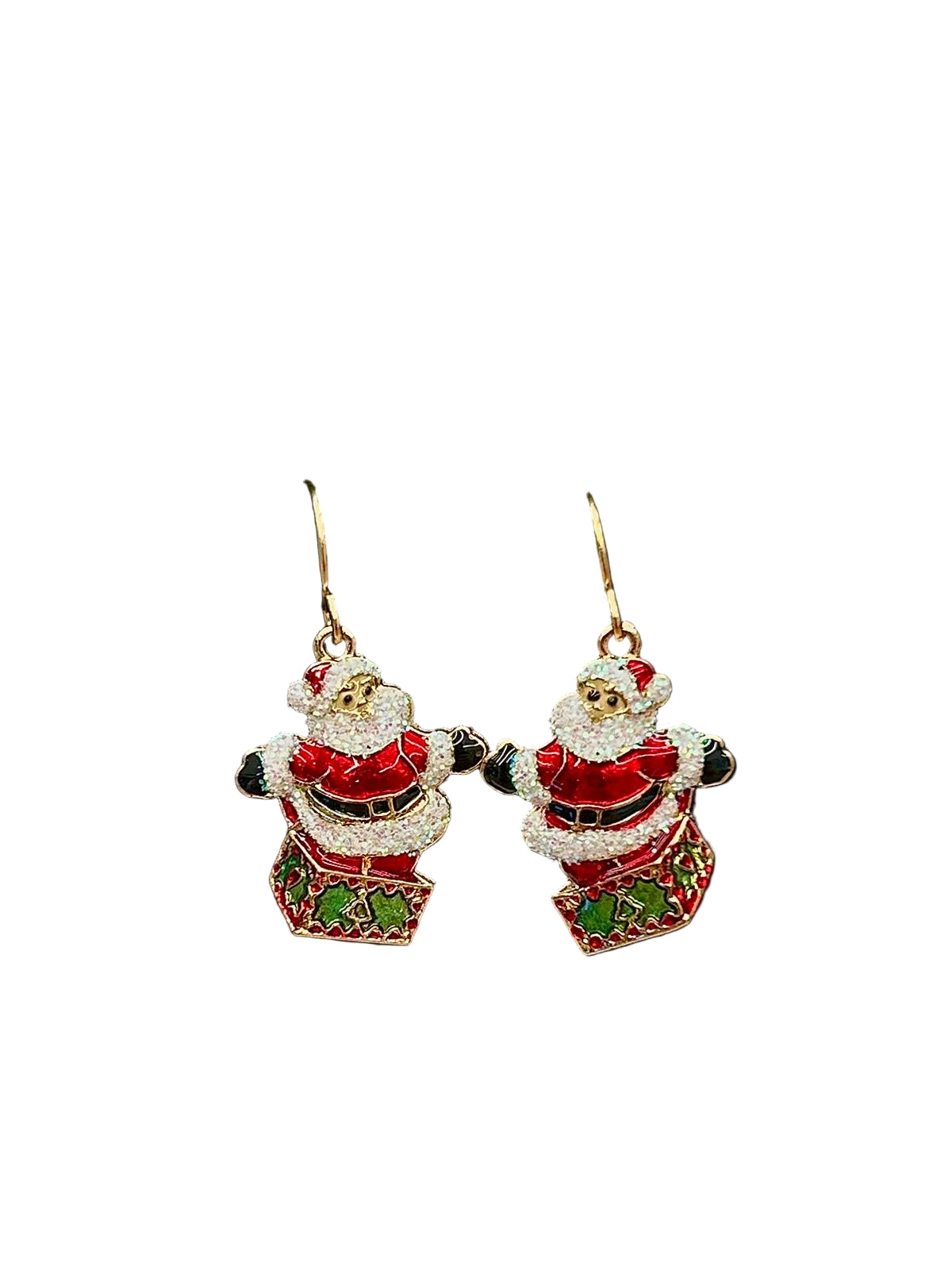 Santa Claus in a box earrings 