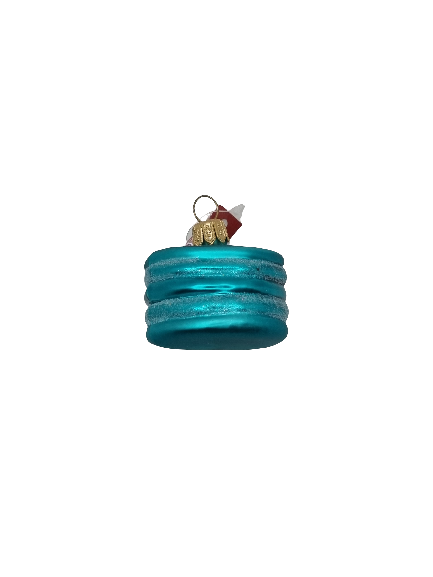European Glass Christmas ornament of a Macaron (E)