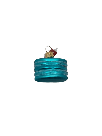 European Glass Christmas ornament of a Macaron (E)