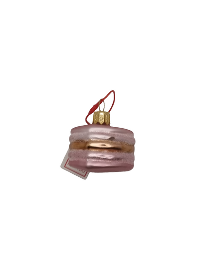 European Glass Christmas ornament of a Macaron (E)