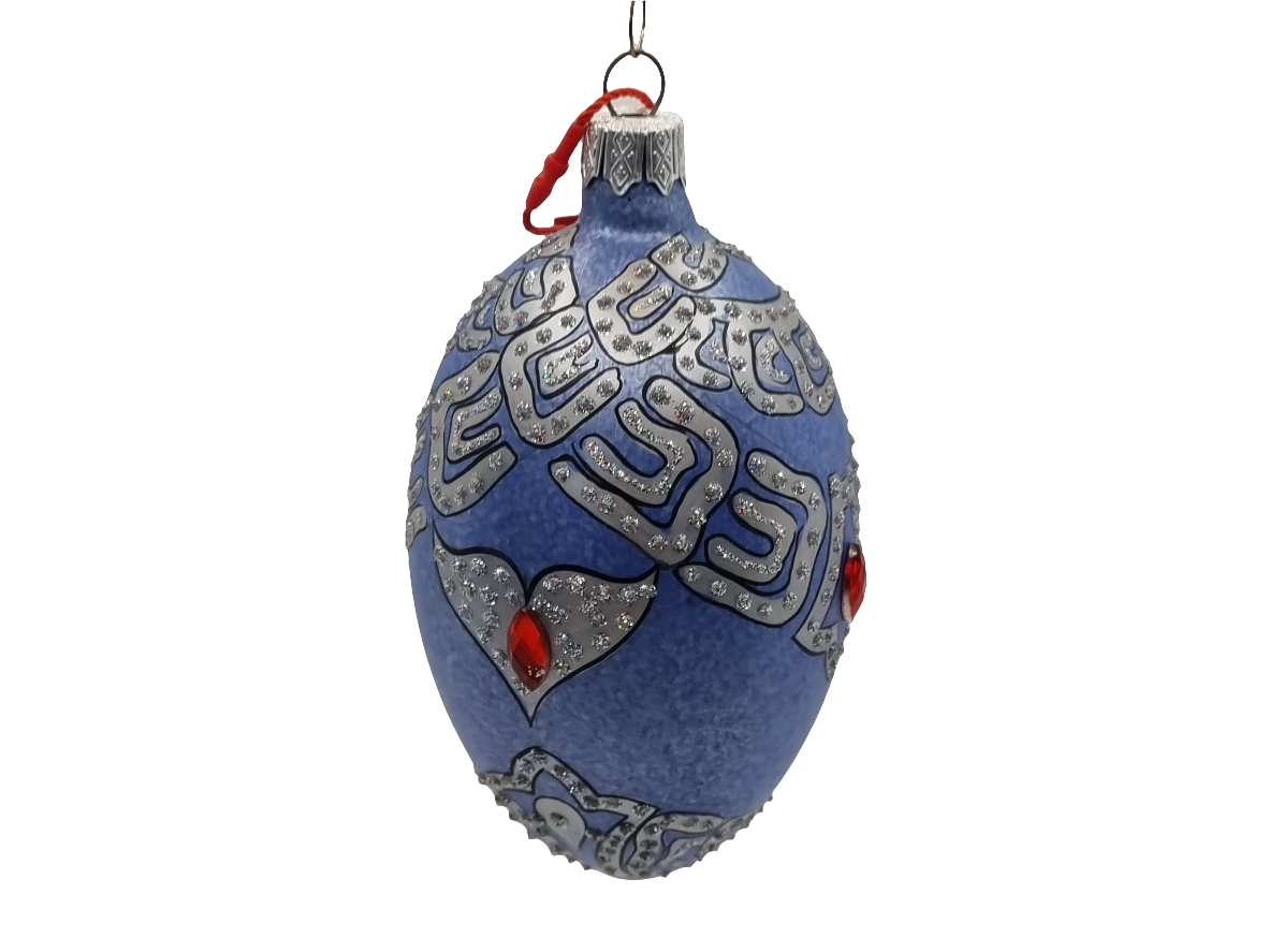 Glass Eggs | Blue Faberge Style Easter Eggs (S)