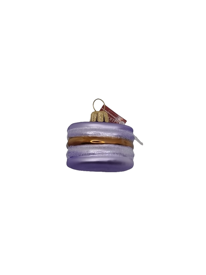 European Glass Christmas ornament of a Macaron (E)