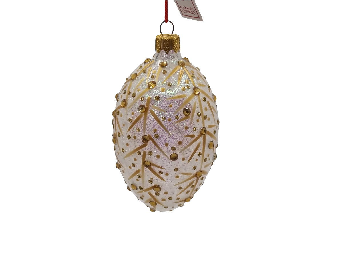 Glass Eggs | Clear Faberge Style Easter Eggs (T)