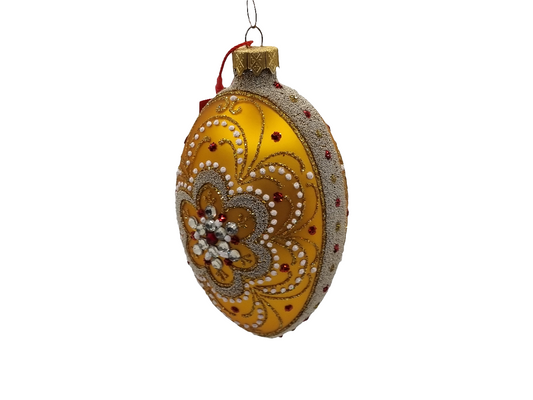 Glass Eggs | Gold Faberge Style Easter Eggs (T)