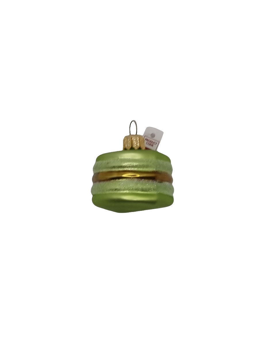European Glass Christmas ornament of a Macaron (E)