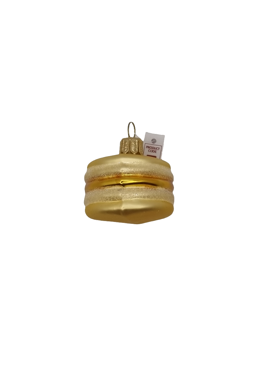 European Glass Christmas ornament of a Macaron (E)
