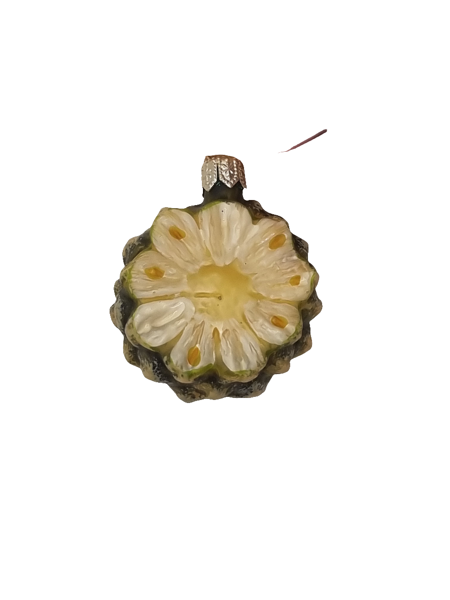 European Glass Christmas ornament of a Pineapple Slice Small (J)