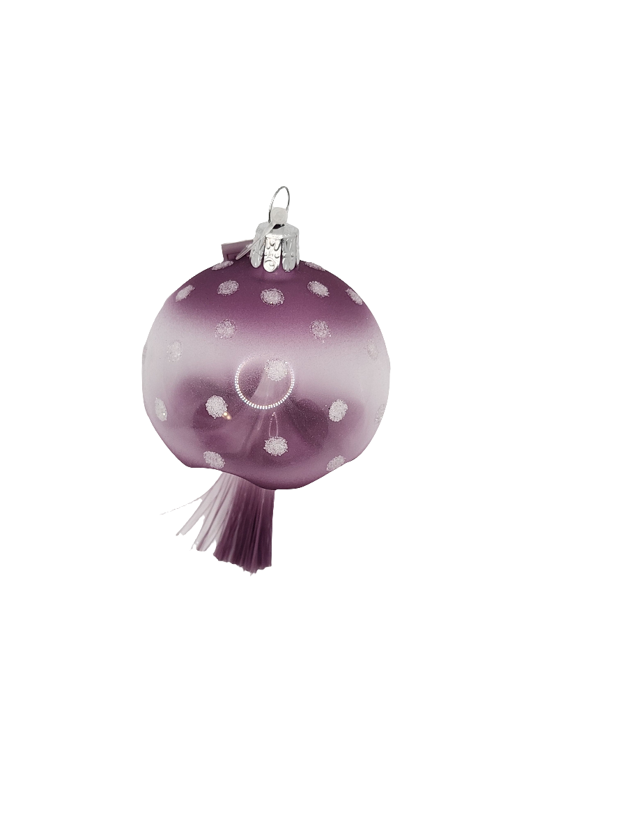European Glass Christmas ornament of a Jellyfish | Transparent with Soft Tail (J)