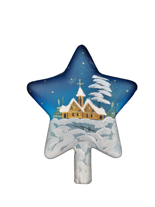 European Glass Christmas ornament of a Glass Star Christmas Tree Topper