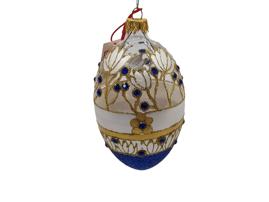 Glass Eggs | Clear Faberge Style Easter Eggs (S)