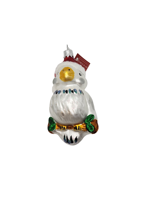 Bird | on Branch with Santa Hat (F)