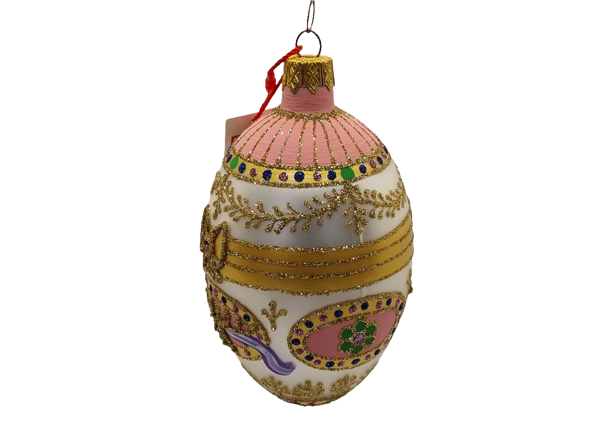 Glass Eggs | Pink Faberge Style Easter Eggs (S)