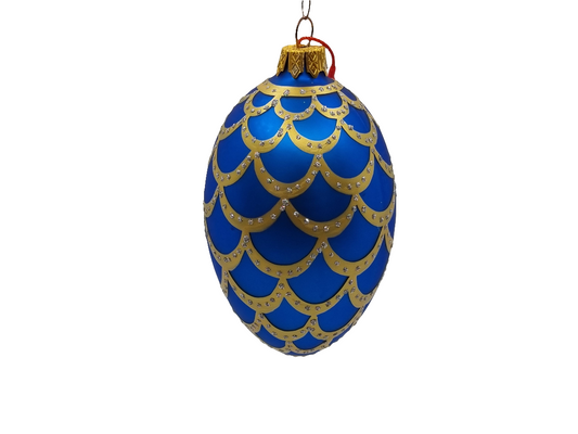 Glass Eggs | Blue Faberge Style Easter Eggs (R)