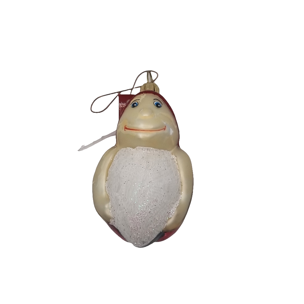 European Glass Christmas ornament of a Ladybird/Ladybug with Face (G)