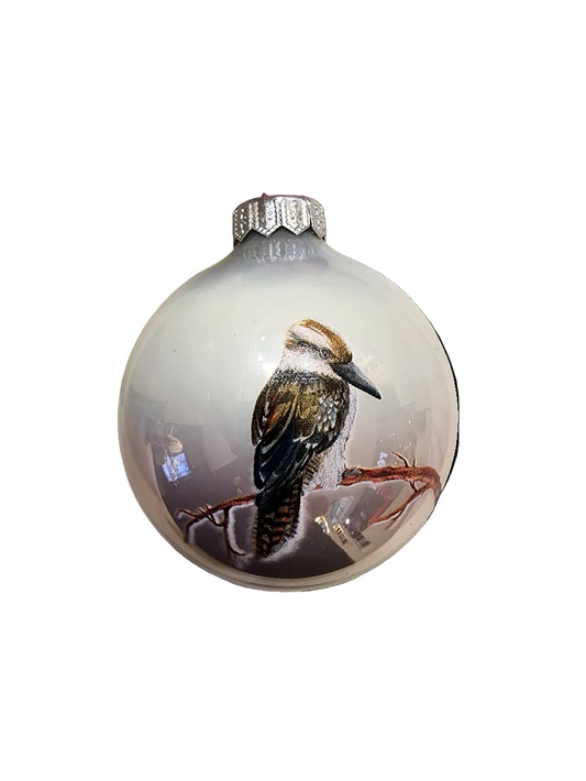 European Glass Christmas ornament of a Bauble | Kookaburra (I)