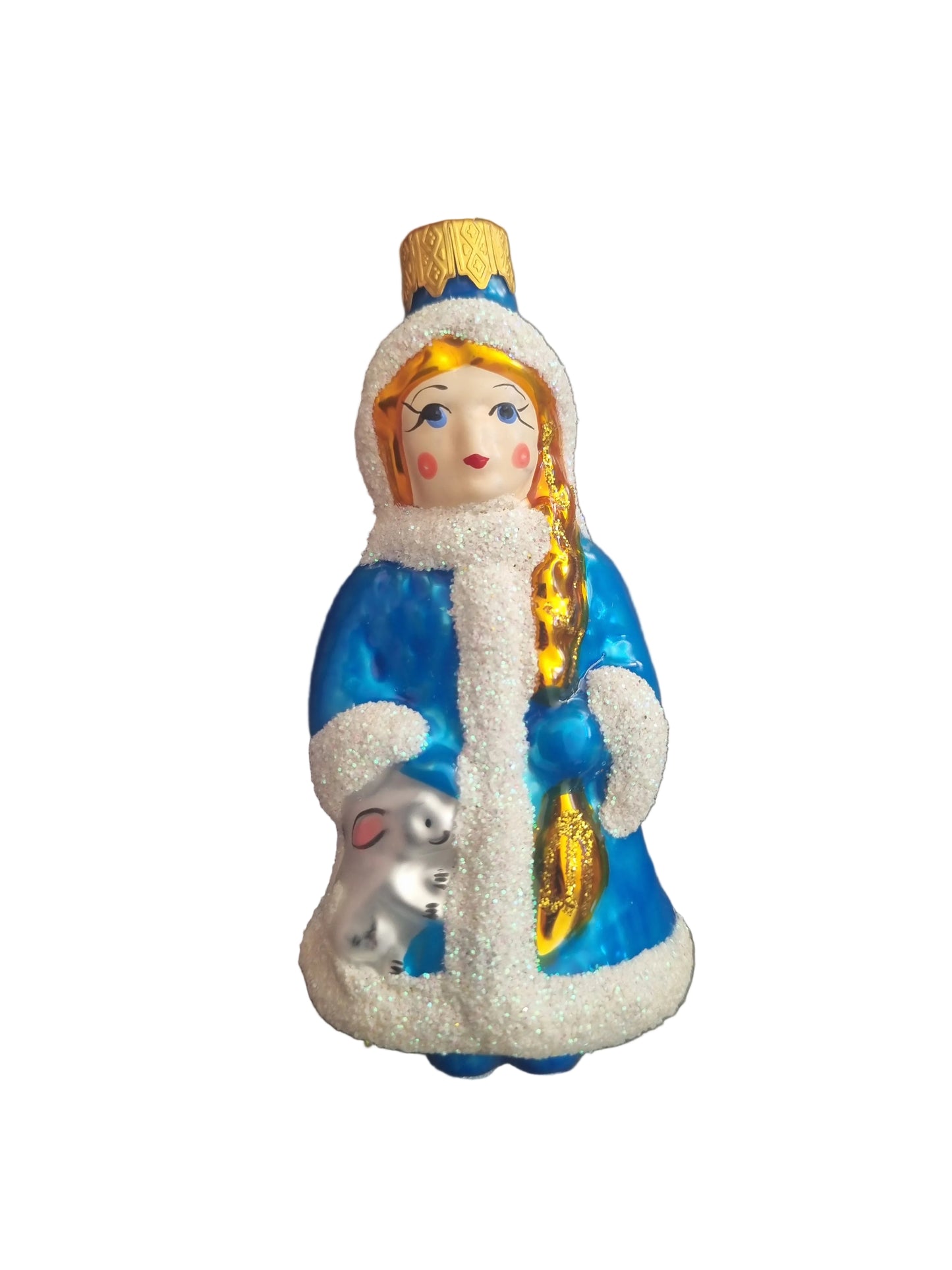 Decorative figurine of a woman holding a bunny