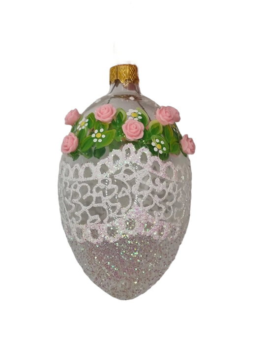 Glass Eggs | Clear Faberge Style Easter Eggs (R)