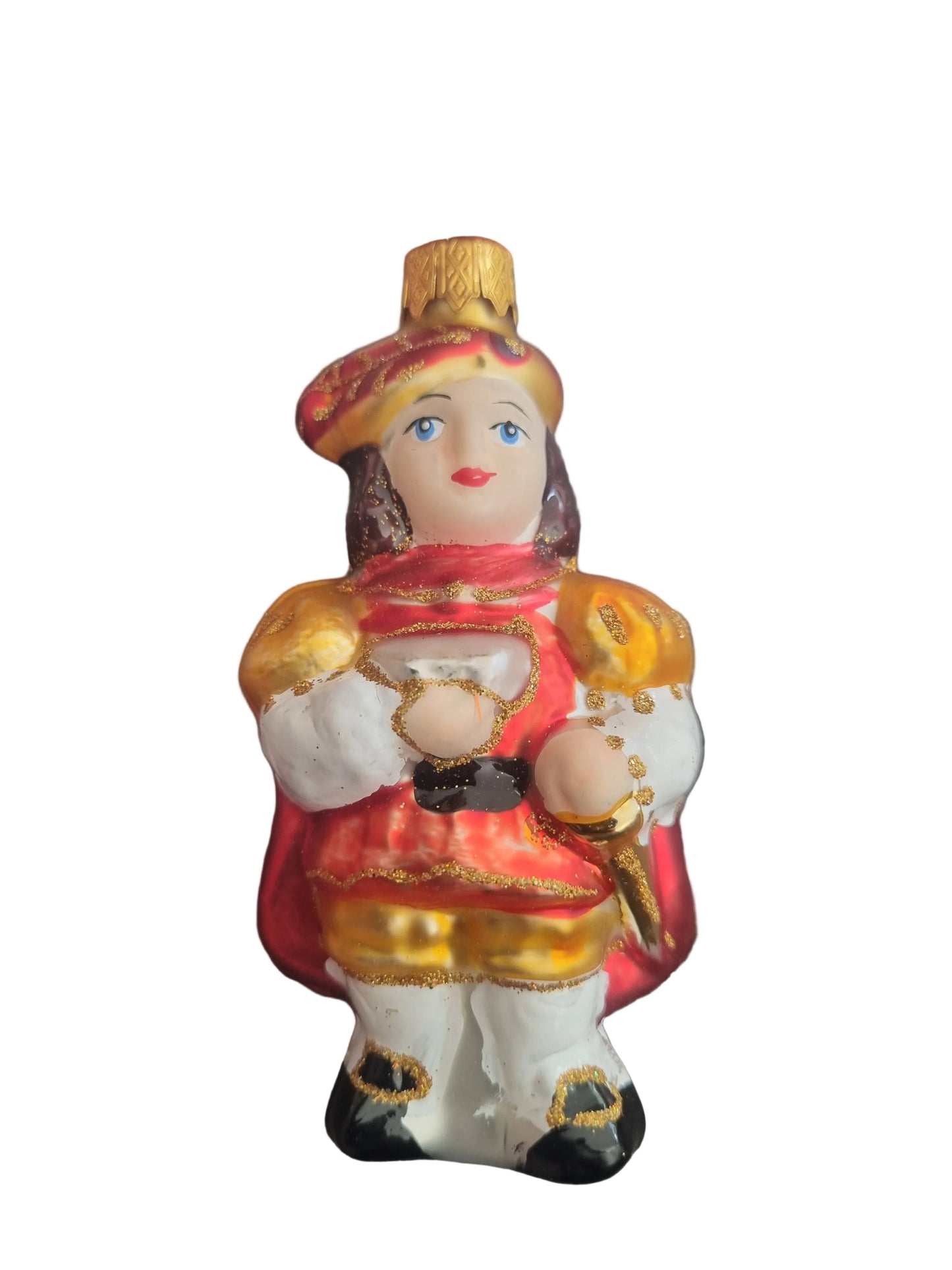 Decorative figurine of a prince with gold accents 