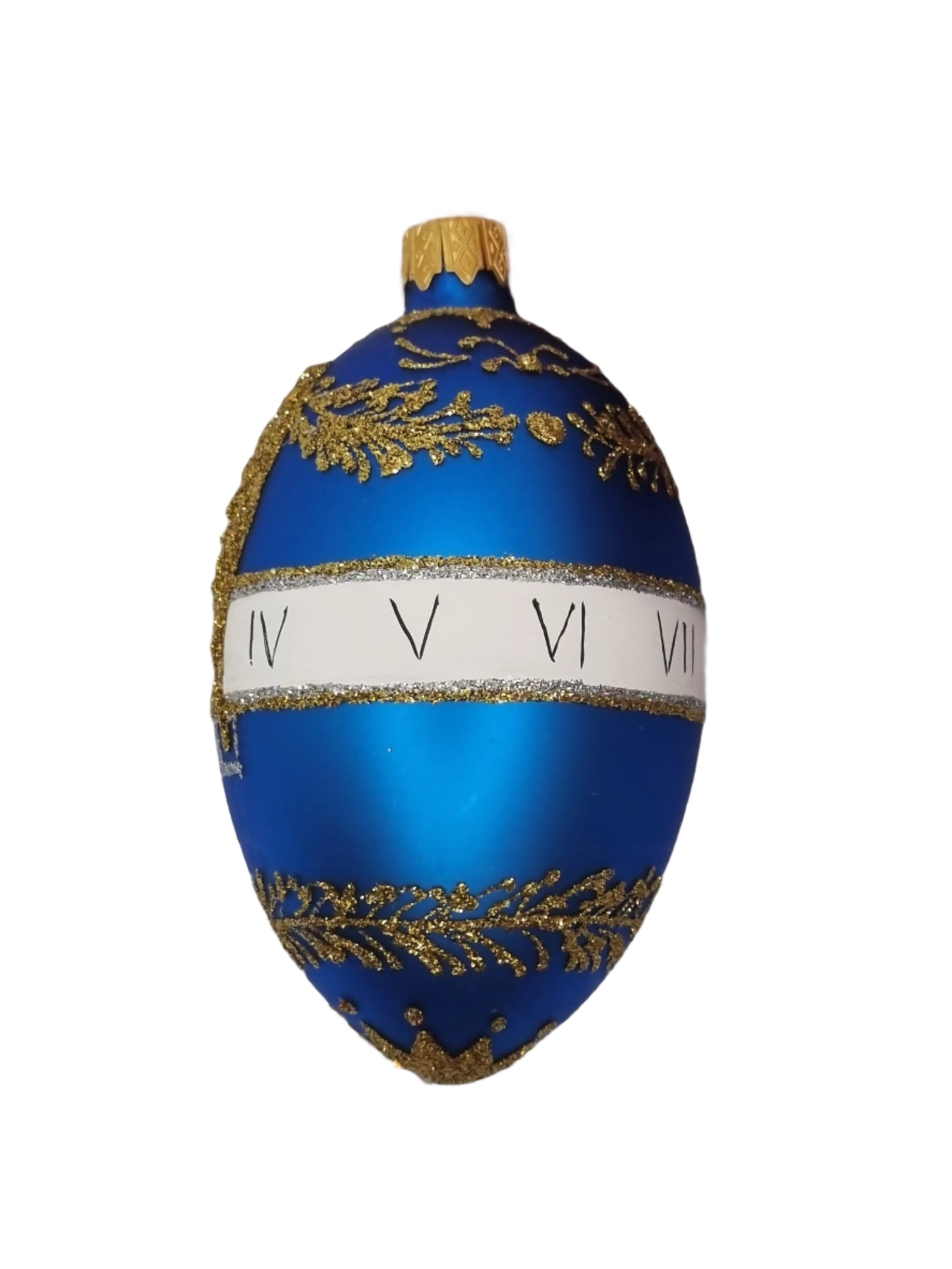 Glass Eggs | Blue Faberge Style Easter Eggs (R)