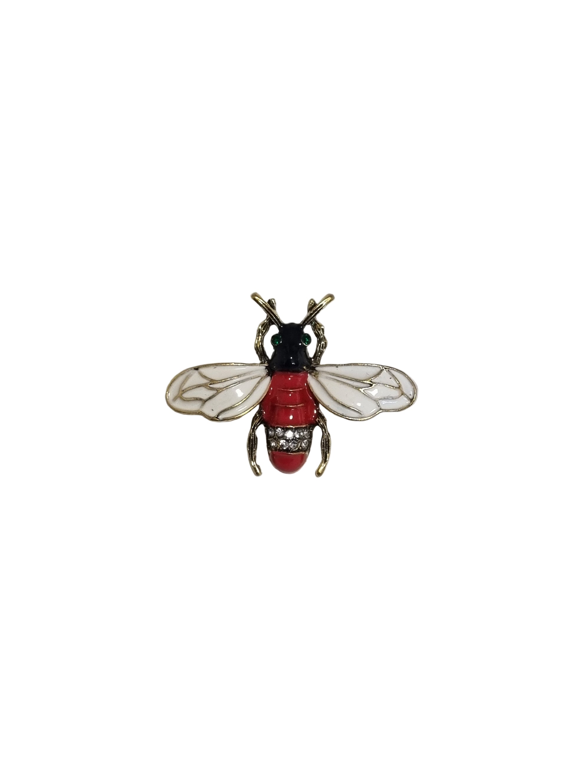 Decorative red beetle pin 