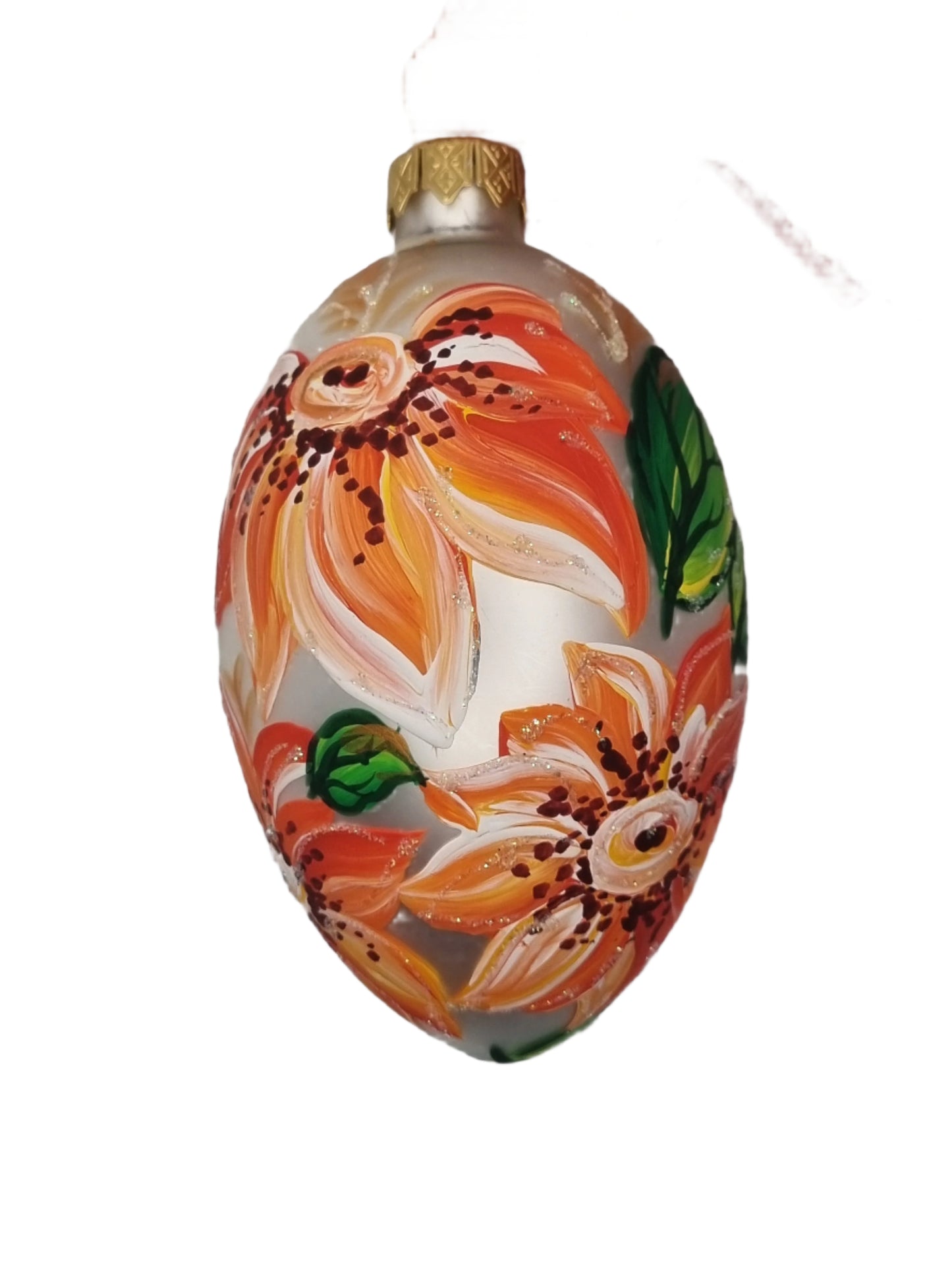 Glass Eggs | White Faberge Style Easter Eggs (S)