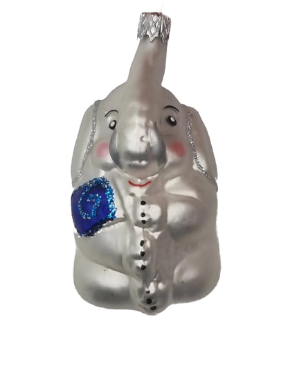 Elephant Sitting Red Back (H)