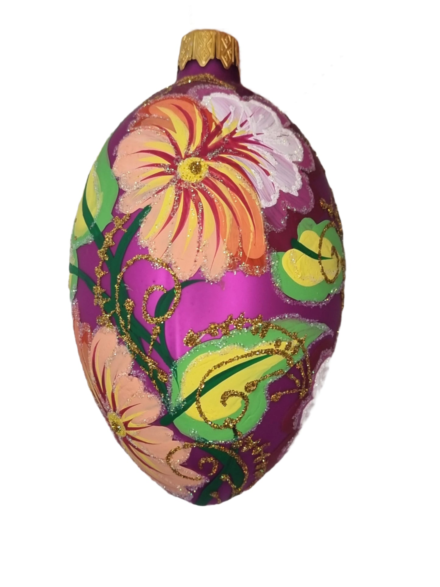 Glass Eggs | Purple Faberge Style Easter Eggs (R)