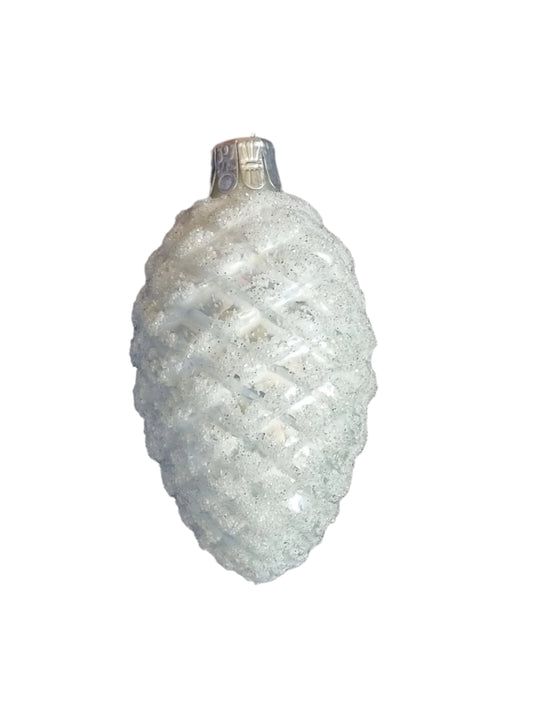 Pinecone | White Snowy Ridged (C)