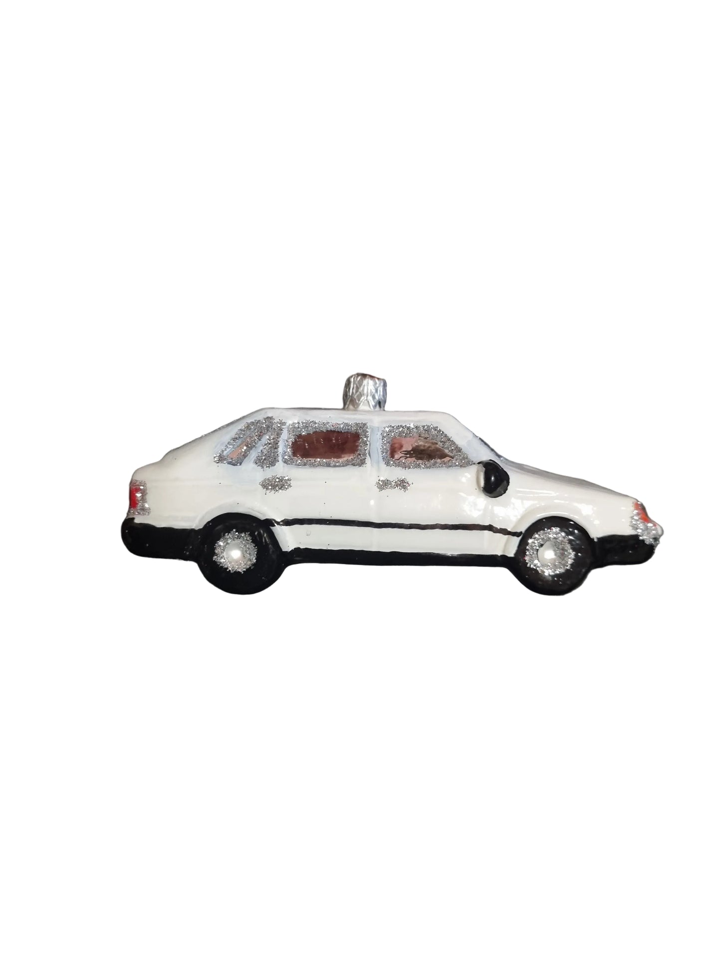 White car glass ornament